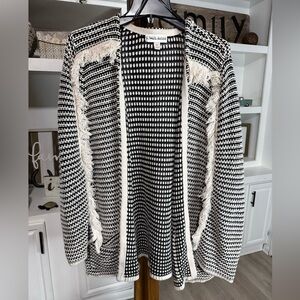 Knox Rose Black and White Women's Cardigan